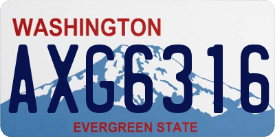 WA license plate AXG6316