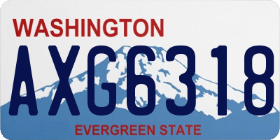 WA license plate AXG6318
