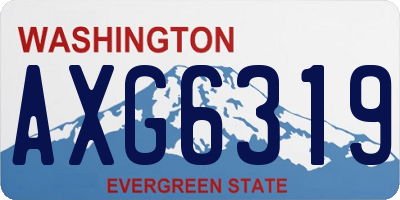 WA license plate AXG6319