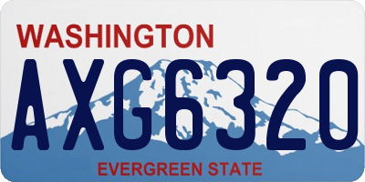 WA license plate AXG6320