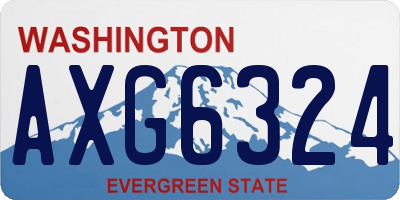 WA license plate AXG6324
