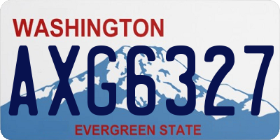 WA license plate AXG6327