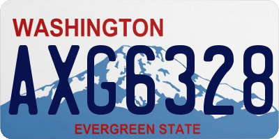 WA license plate AXG6328