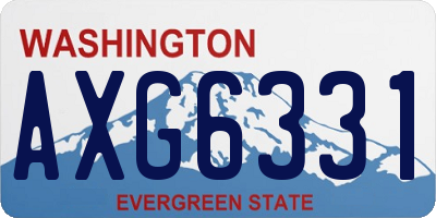 WA license plate AXG6331