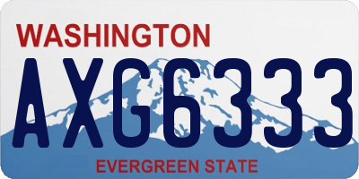 WA license plate AXG6333