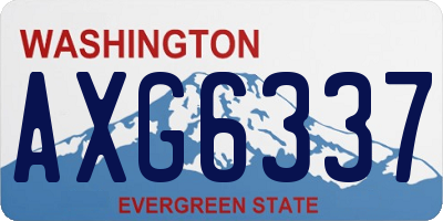 WA license plate AXG6337