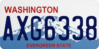 WA license plate AXG6338