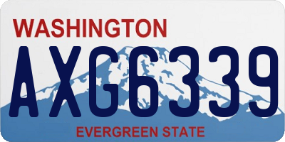 WA license plate AXG6339