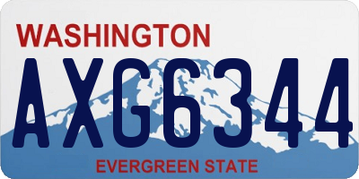 WA license plate AXG6344