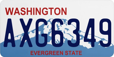 WA license plate AXG6349