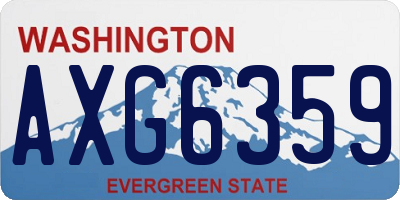 WA license plate AXG6359