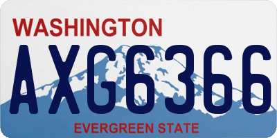 WA license plate AXG6366