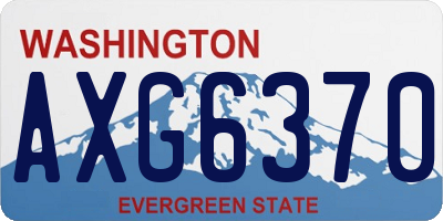 WA license plate AXG6370