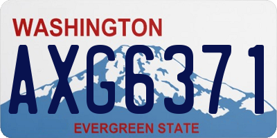 WA license plate AXG6371