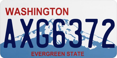 WA license plate AXG6372
