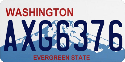 WA license plate AXG6376