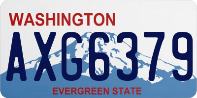 WA license plate AXG6379