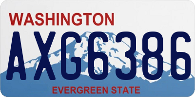 WA license plate AXG6386