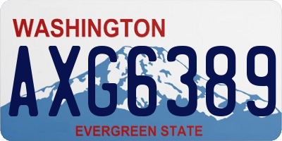 WA license plate AXG6389