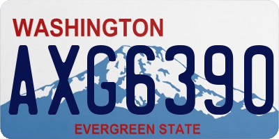 WA license plate AXG6390