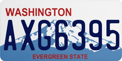 WA license plate AXG6395