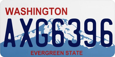 WA license plate AXG6396
