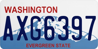 WA license plate AXG6397
