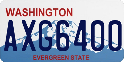 WA license plate AXG6400