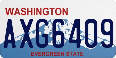 WA license plate AXG6409
