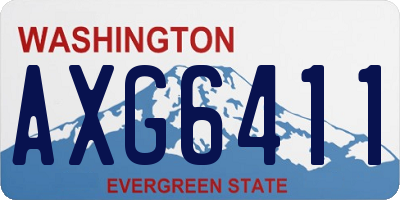 WA license plate AXG6411