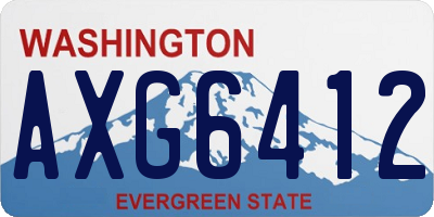 WA license plate AXG6412