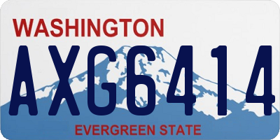 WA license plate AXG6414