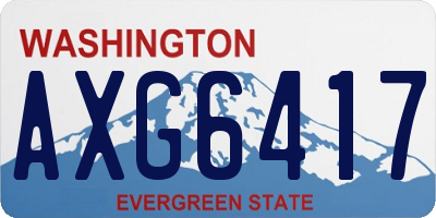 WA license plate AXG6417