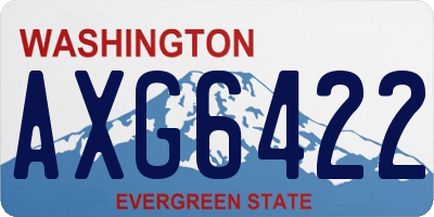 WA license plate AXG6422