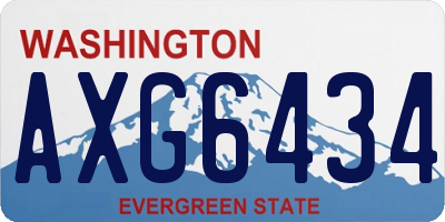 WA license plate AXG6434
