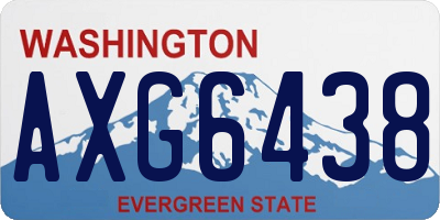 WA license plate AXG6438