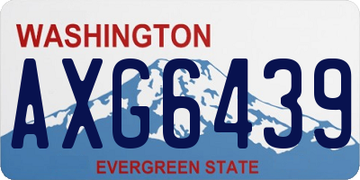 WA license plate AXG6439