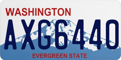 WA license plate AXG6440