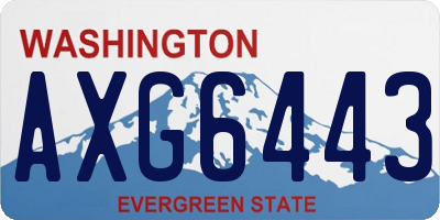 WA license plate AXG6443