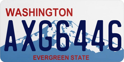 WA license plate AXG6446
