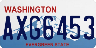 WA license plate AXG6453