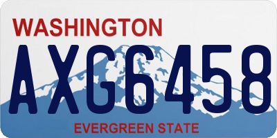 WA license plate AXG6458