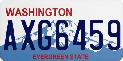 WA license plate AXG6459