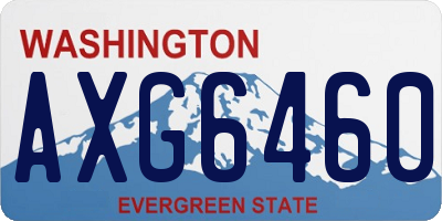 WA license plate AXG6460