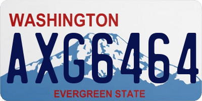 WA license plate AXG6464