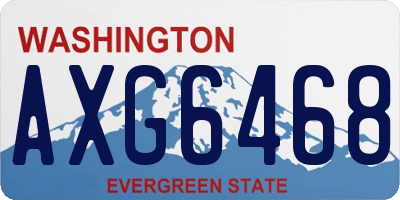 WA license plate AXG6468