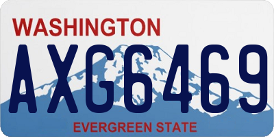 WA license plate AXG6469