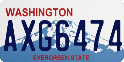 WA license plate AXG6474