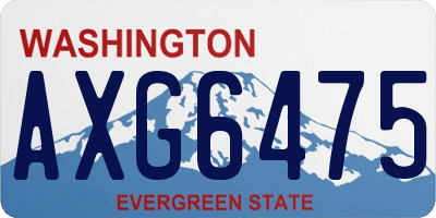 WA license plate AXG6475