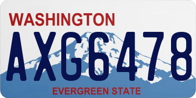 WA license plate AXG6478